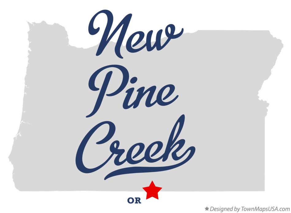 Map of New Pine Creek Oregon OR