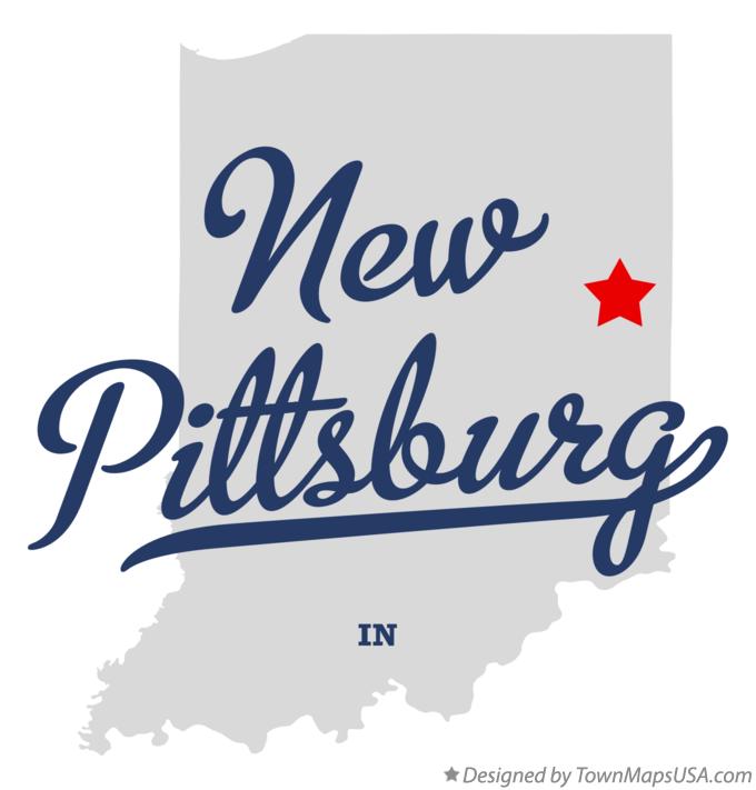 Map of New Pittsburg Indiana IN