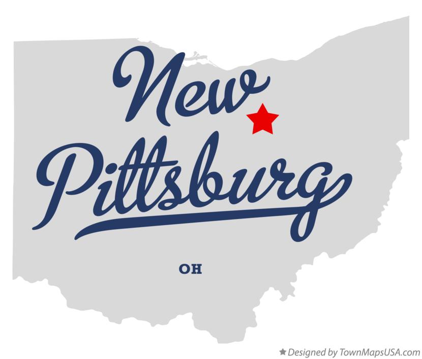 Map of New Pittsburg Ohio OH