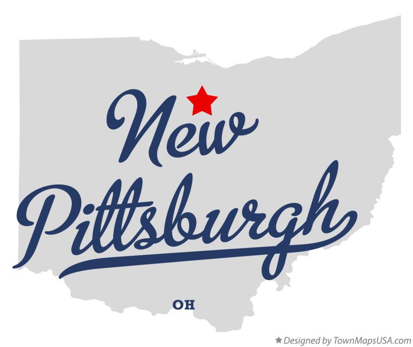 Map of New Pittsburgh Ohio OH