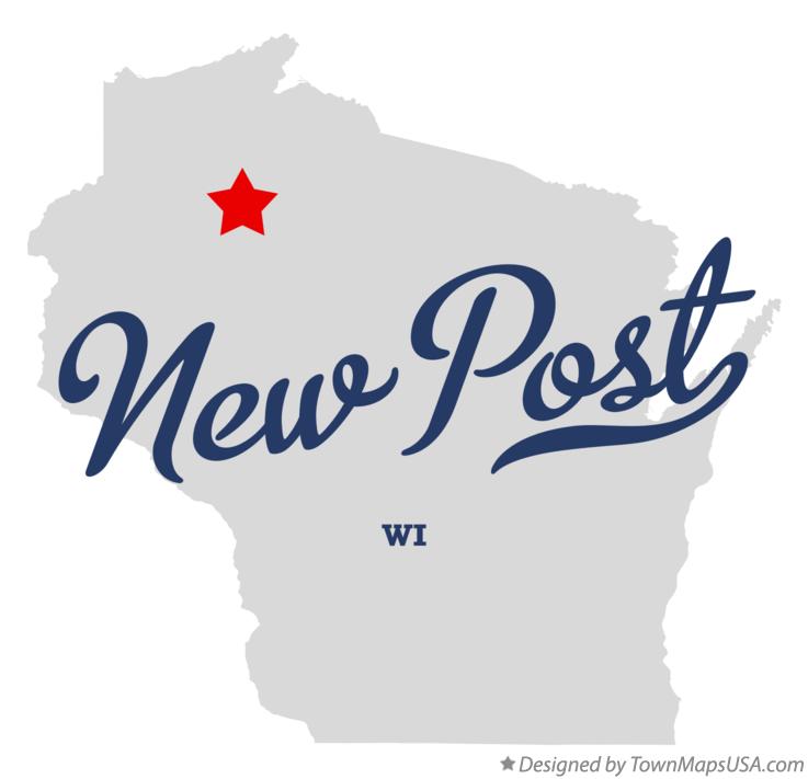 Map of New Post Wisconsin WI