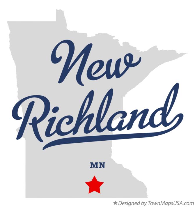 Map of New Richland Minnesota MN