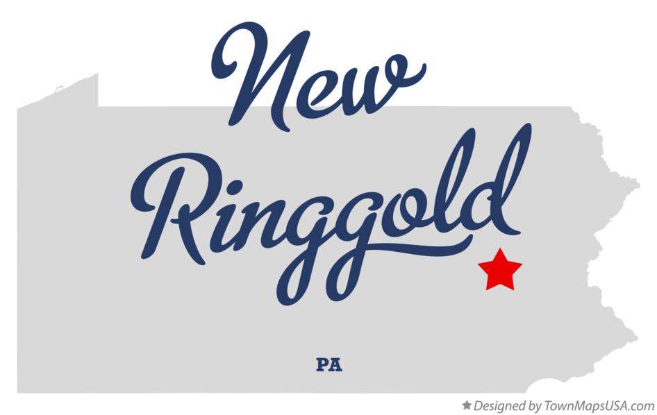 Map of New Ringgold Pennsylvania PA