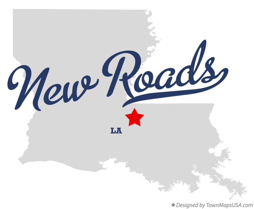 Map of New Roads Louisiana LA
