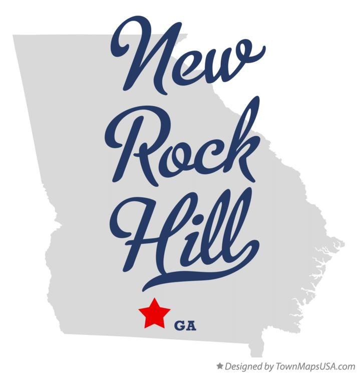 Map of New Rock Hill Georgia GA