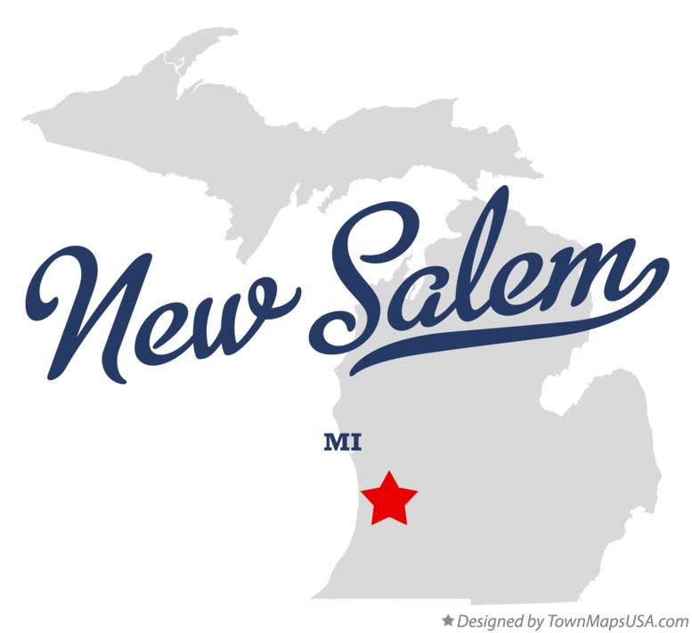 Map of New Salem Michigan MI