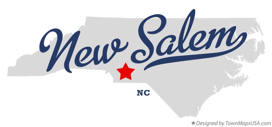 Map of New Salem North Carolina NC