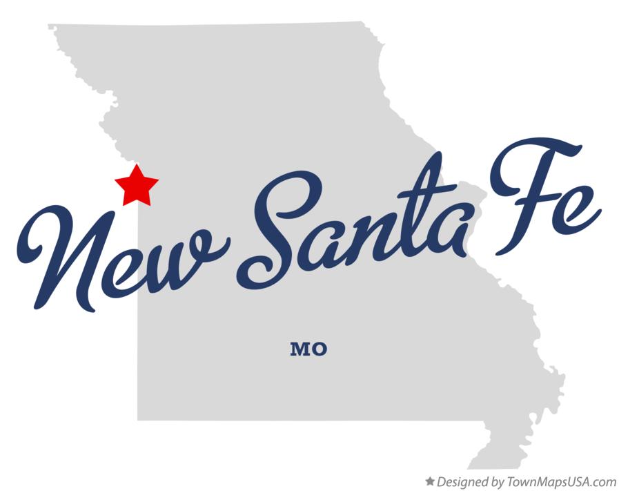 Map of New Santa Fe Missouri MO