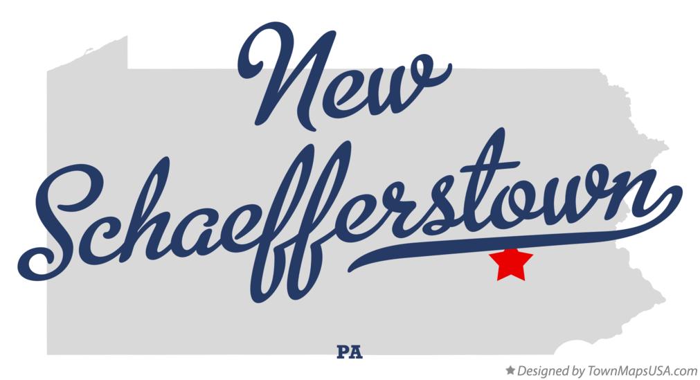 Map of New Schaefferstown Pennsylvania PA