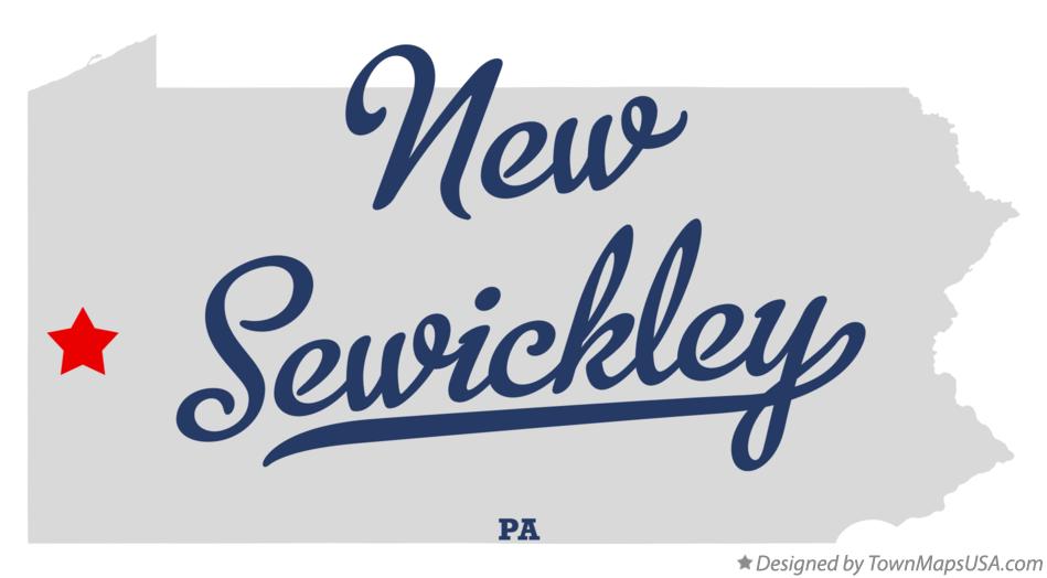 Map of New Sewickley Pennsylvania PA