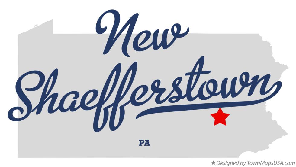 Map of New Shaefferstown Pennsylvania PA