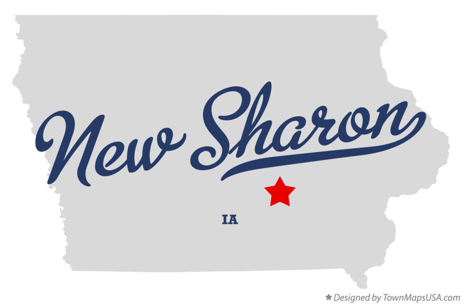 Map of New Sharon Iowa IA