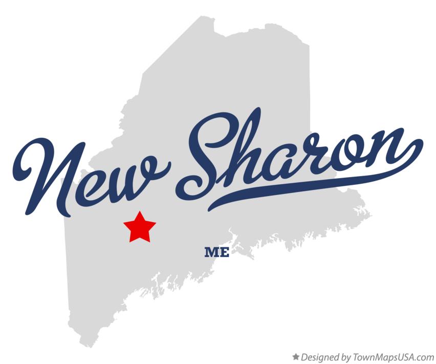 Map of New Sharon Maine ME