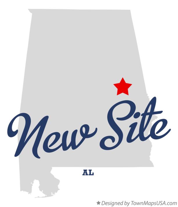 Map of New Site Alabama AL