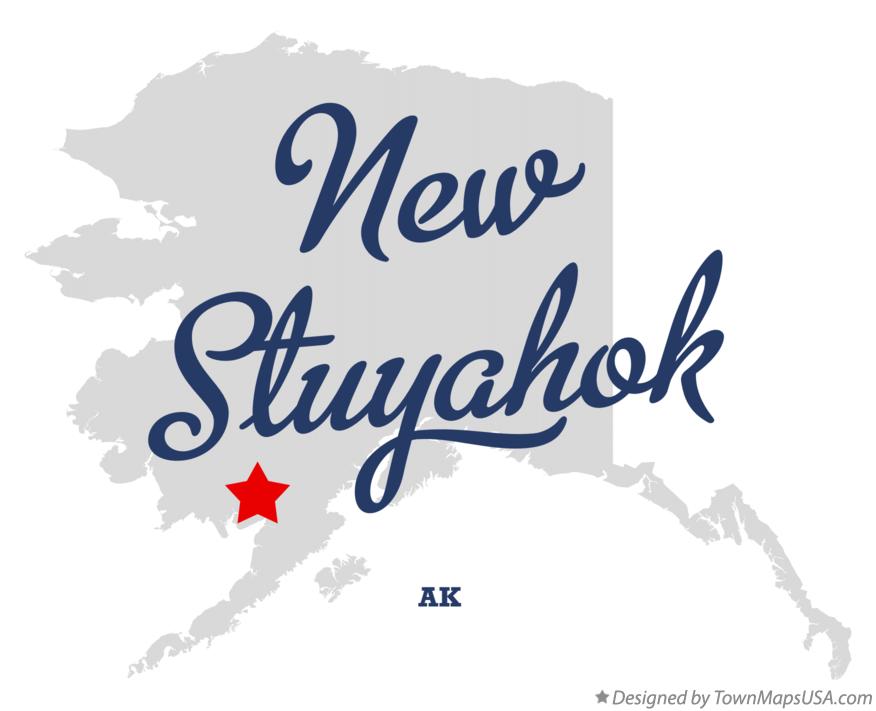 Map of New Stuyahok Alaska AK