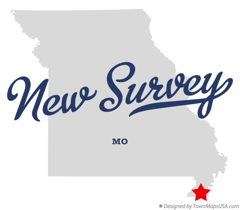 Map of New Survey Missouri MO