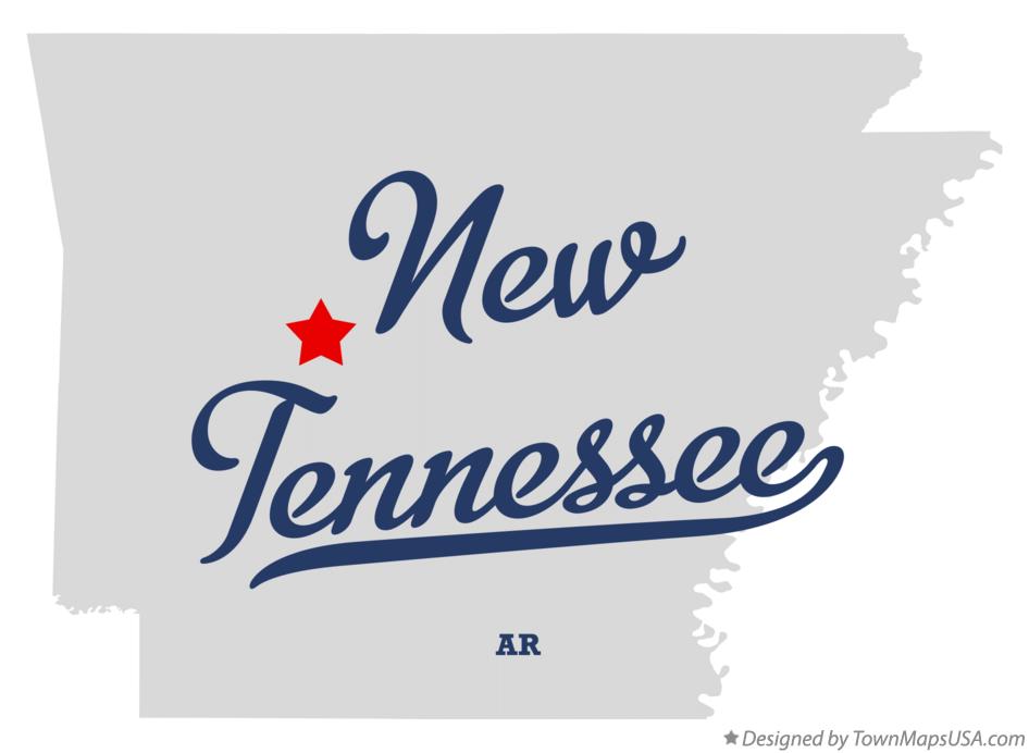 Map of New Tennessee Arkansas AR