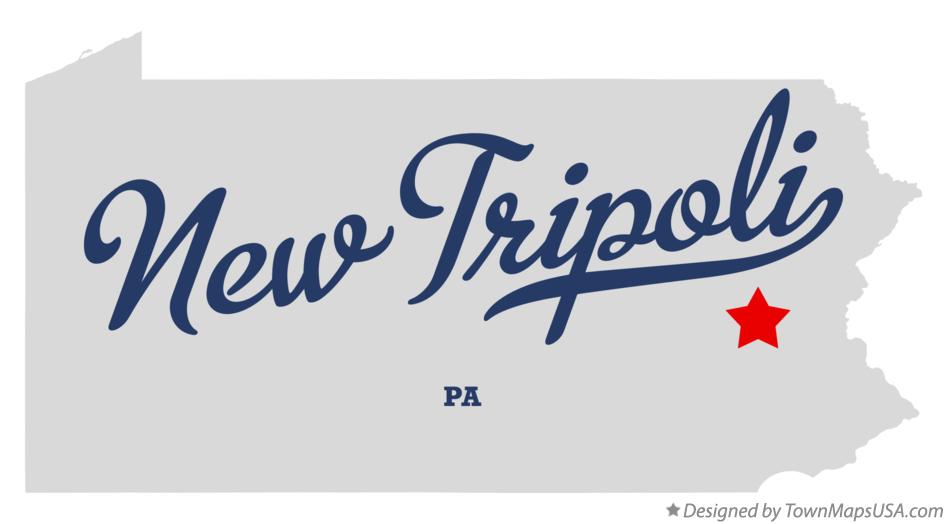 Map of New Tripoli Pennsylvania PA
