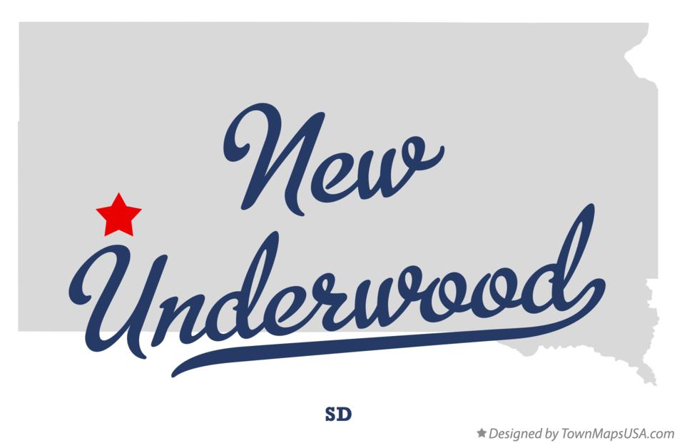Map of New Underwood South Dakota SD