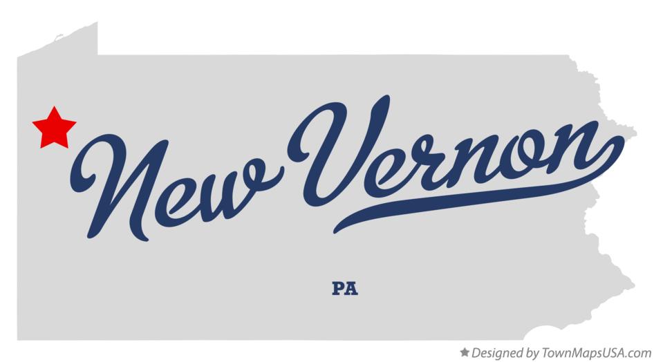 Map of New Vernon Pennsylvania PA