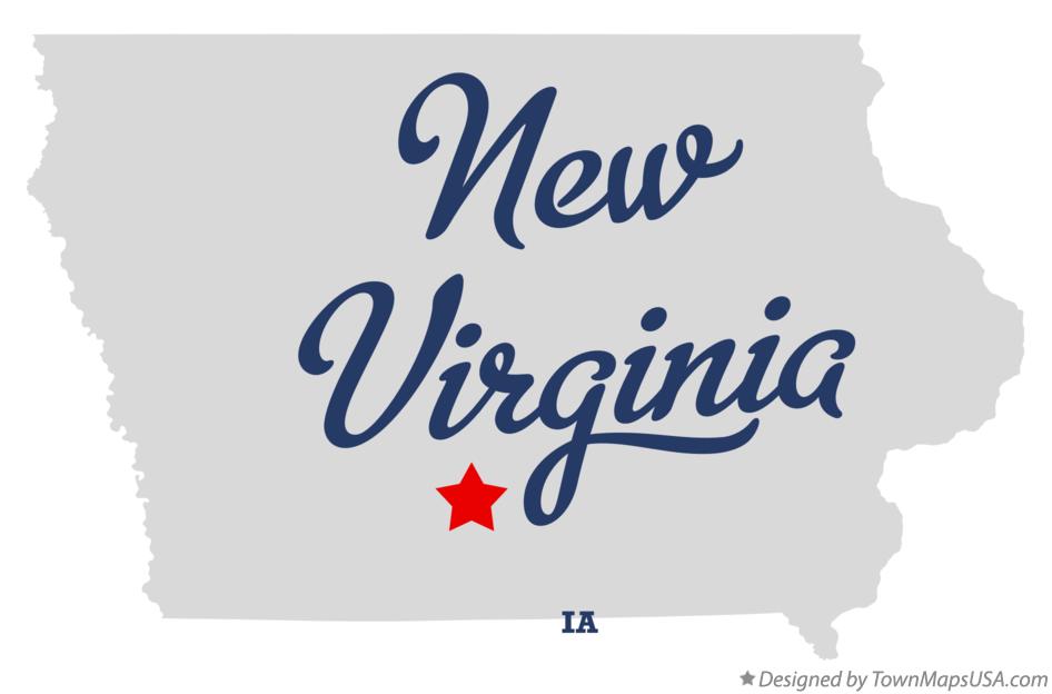Map of New Virginia Iowa IA