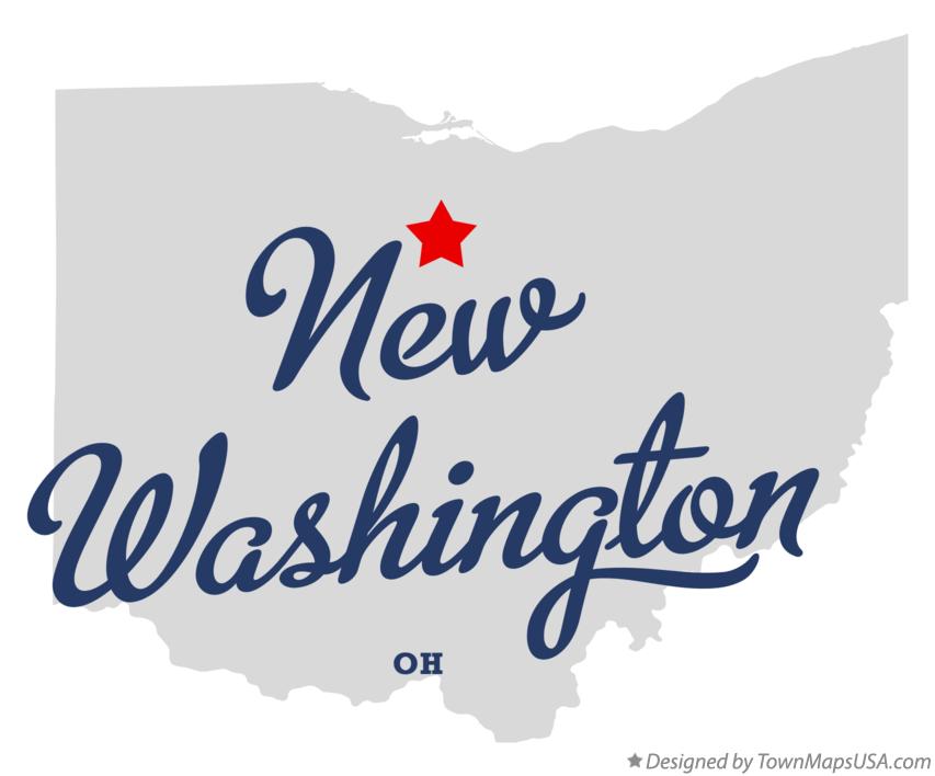 Map of New Washington Ohio OH