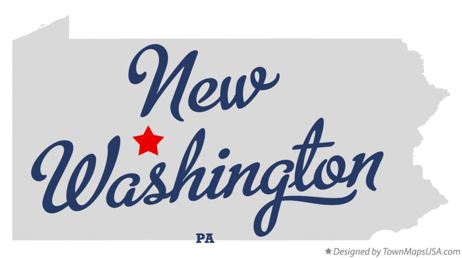 Map of New Washington Pennsylvania PA