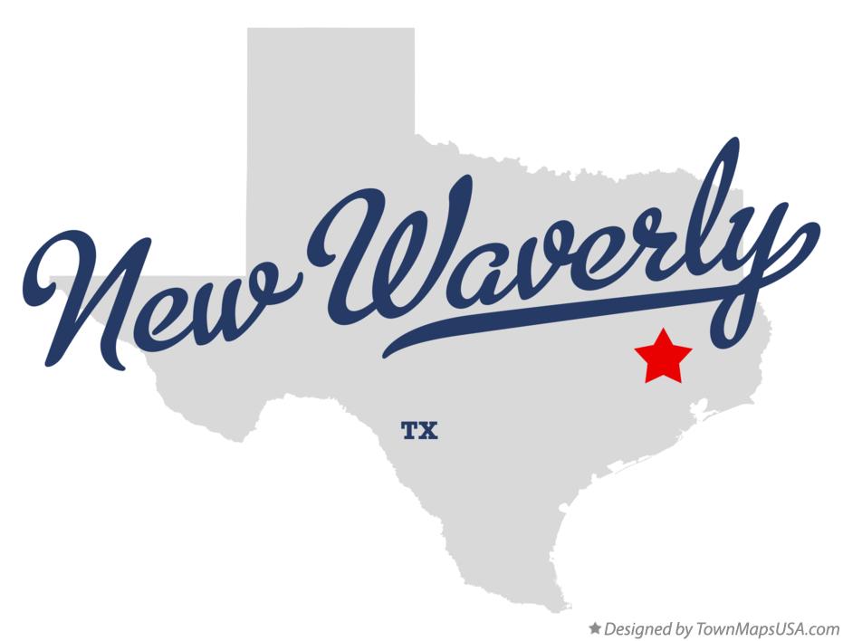 Map of New Waverly Texas TX