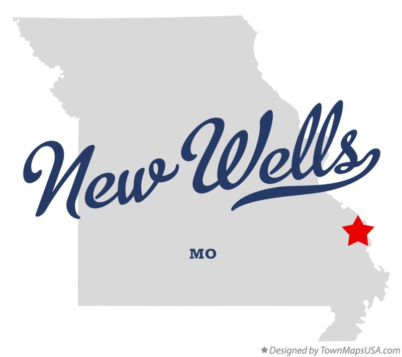 Map of New Wells Missouri MO