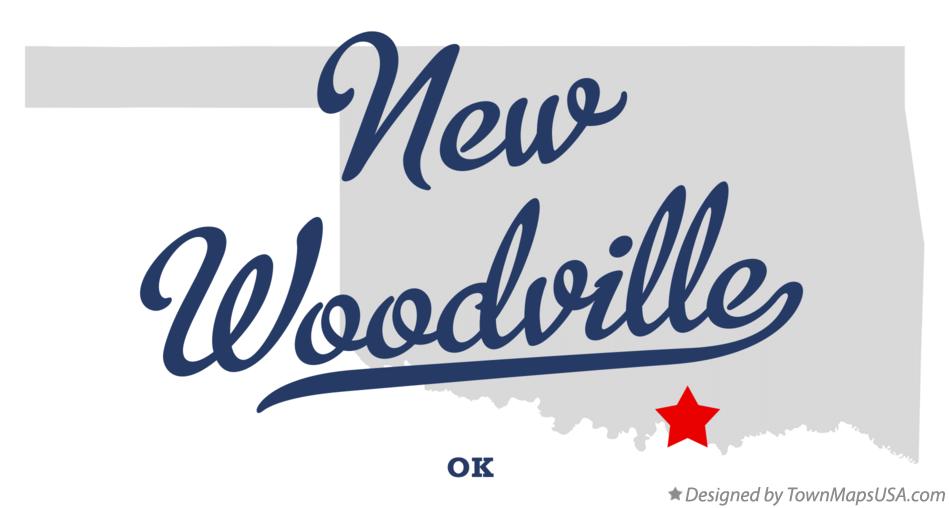 Map of New Woodville Oklahoma OK