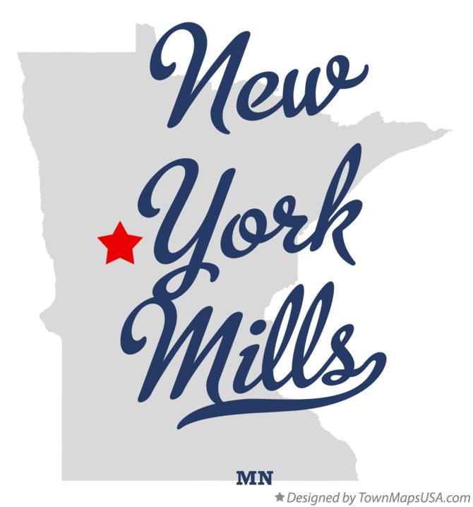 Map of New York Mills Minnesota MN