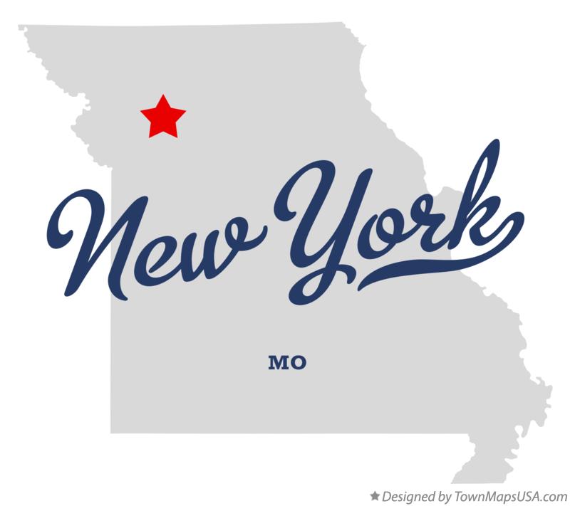 Map of New York Missouri MO