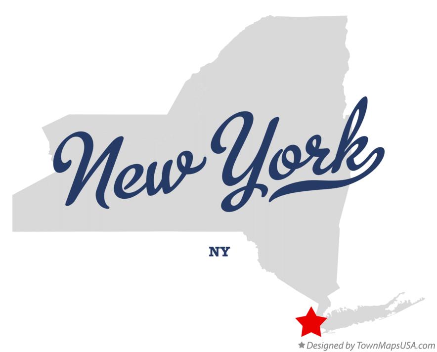 Map of New York New York NY