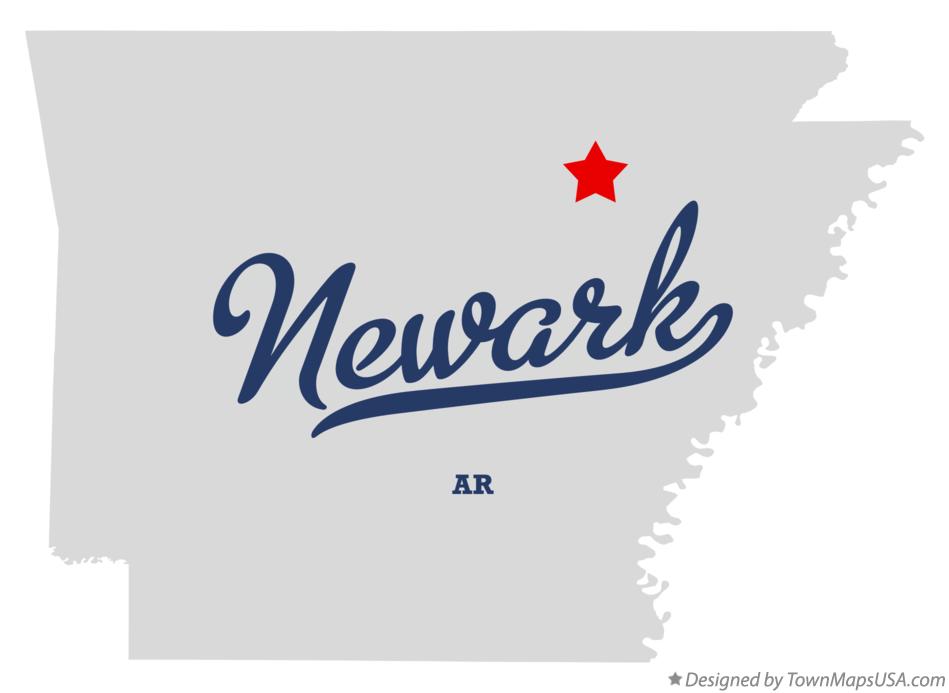 Map of Newark Arkansas AR