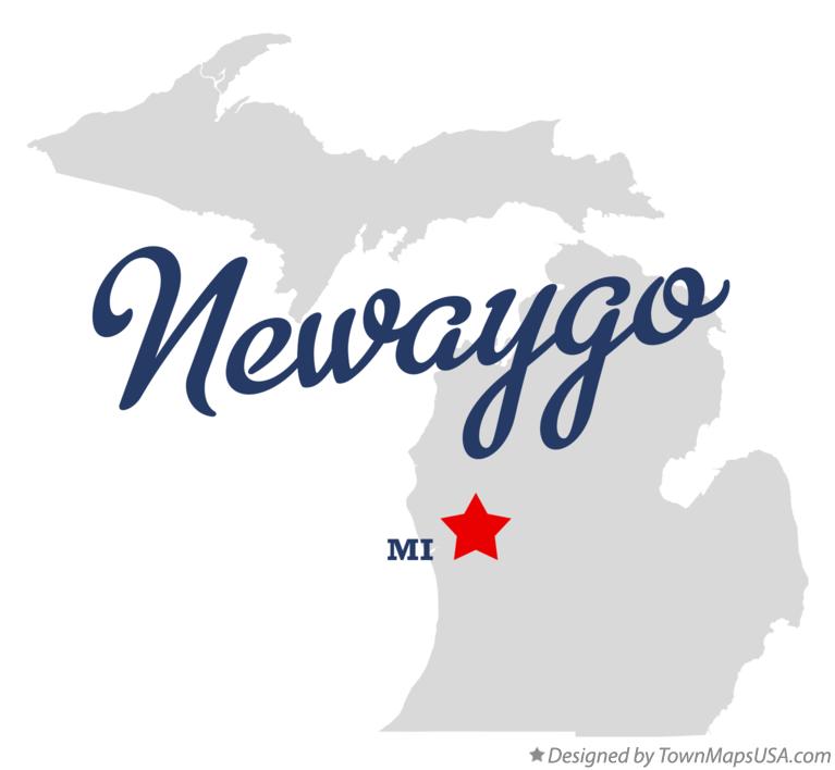 Map of Newaygo Michigan MI