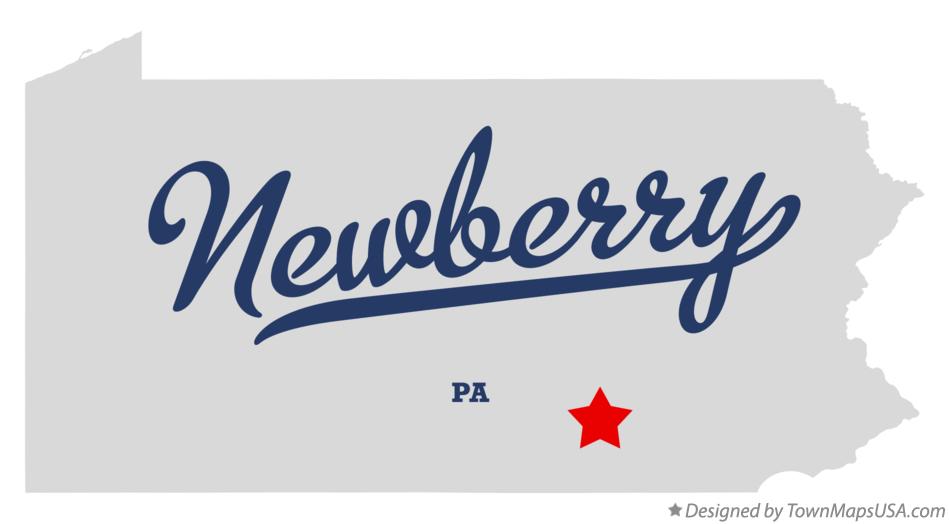 Map of Newberry Pennsylvania PA