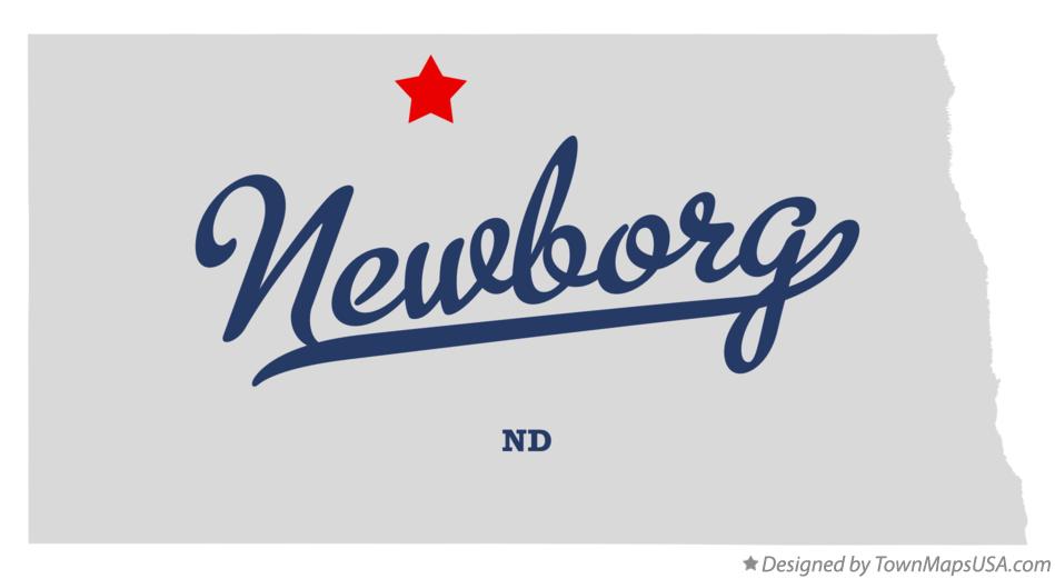 Map of Newborg North Dakota ND