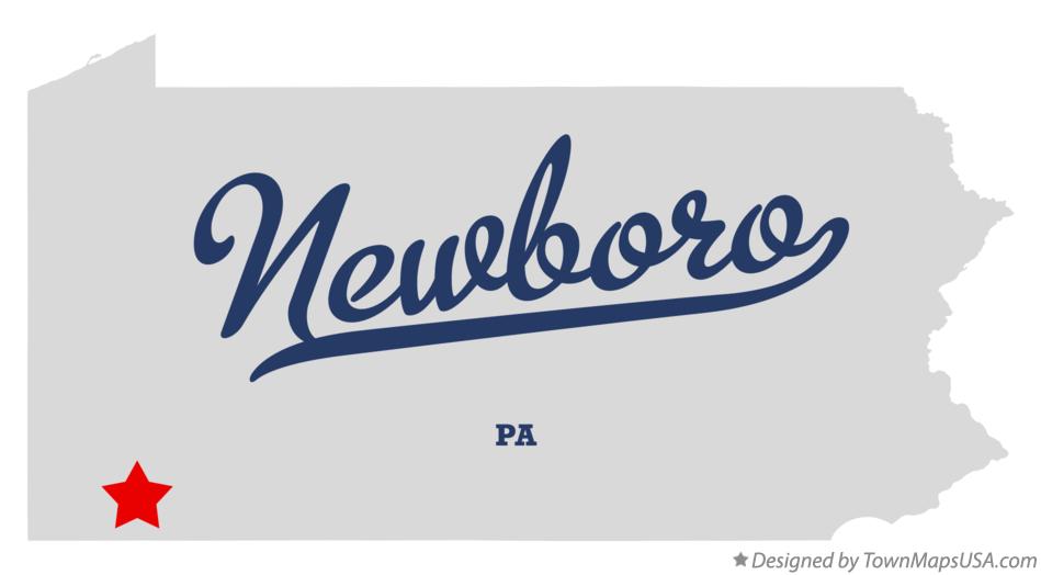 Map of Newboro Pennsylvania PA