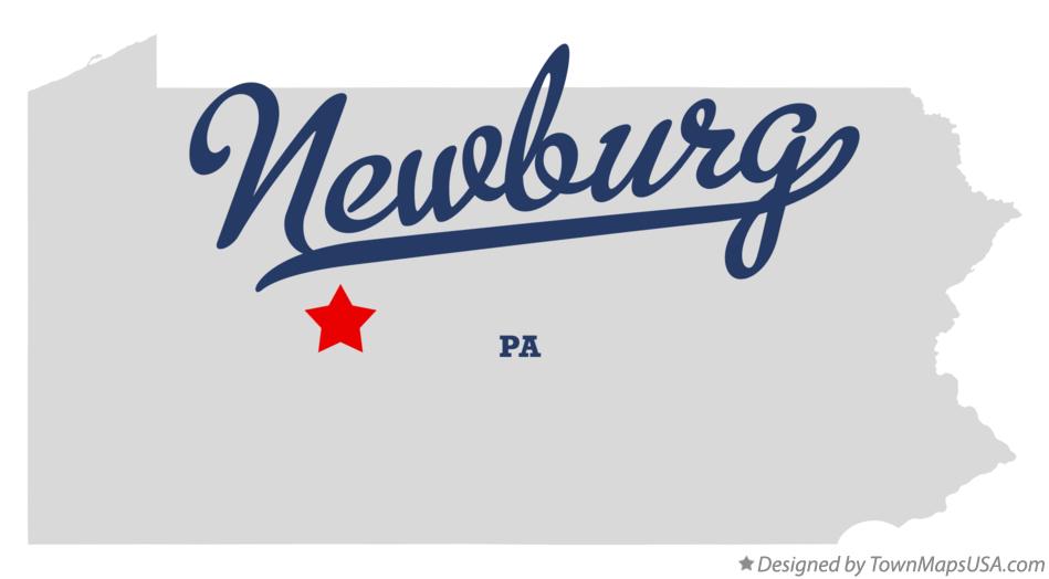 Map of Newburg Pennsylvania PA