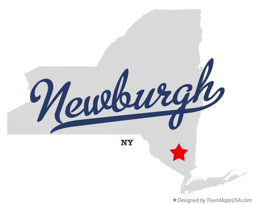 Map of Newburgh New York NY