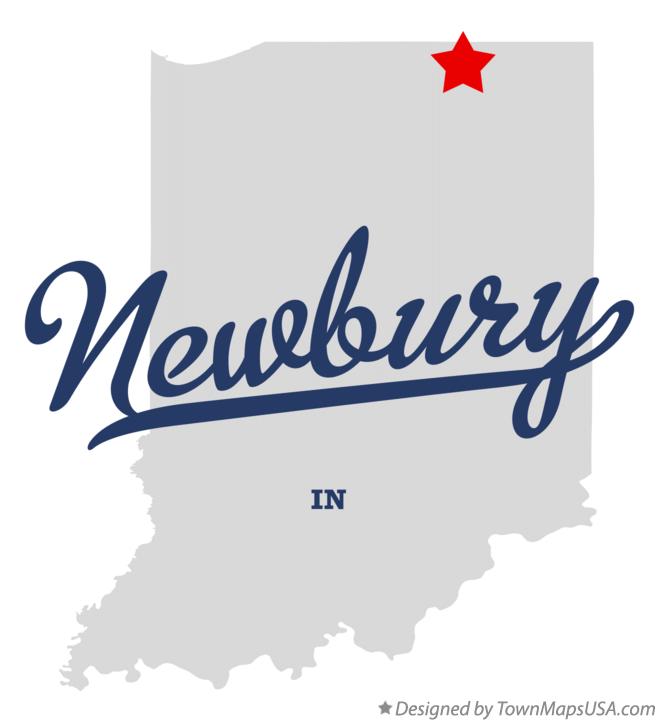 Map of Newbury Indiana IN