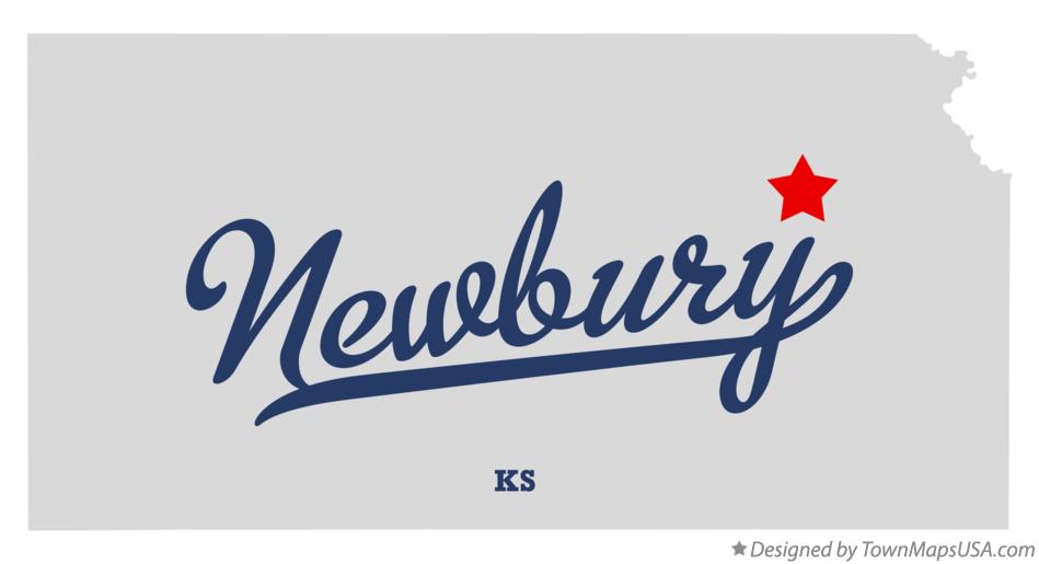 Map of Newbury Kansas KS