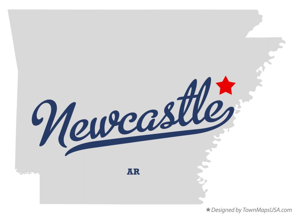 Map of Newcastle Arkansas AR
