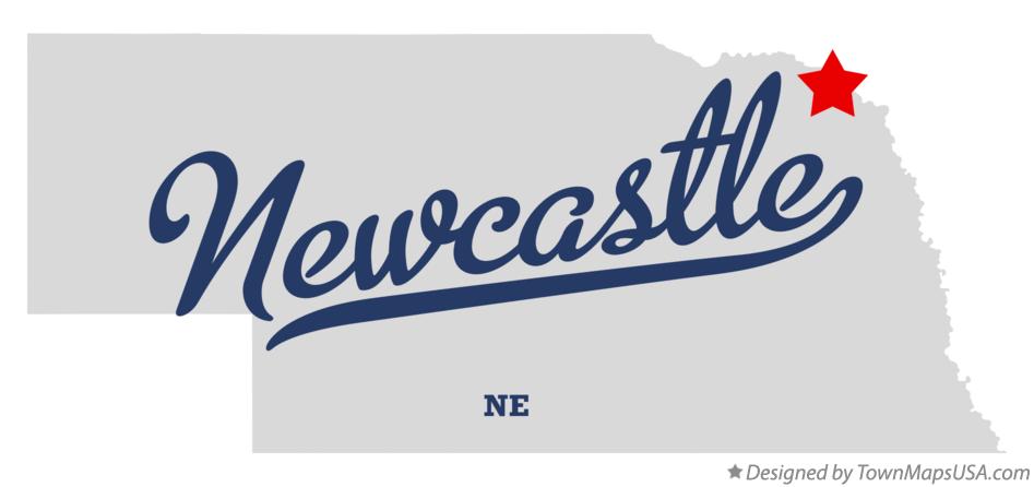 Map of Newcastle Nebraska NE