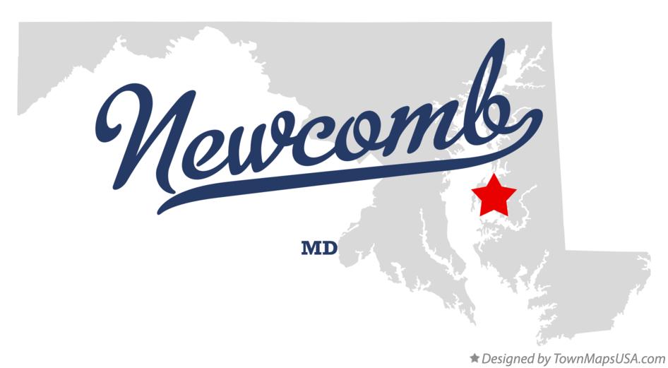 Map of Newcomb Maryland MD