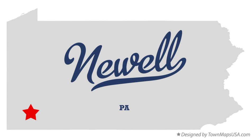 Map of Newell Pennsylvania PA