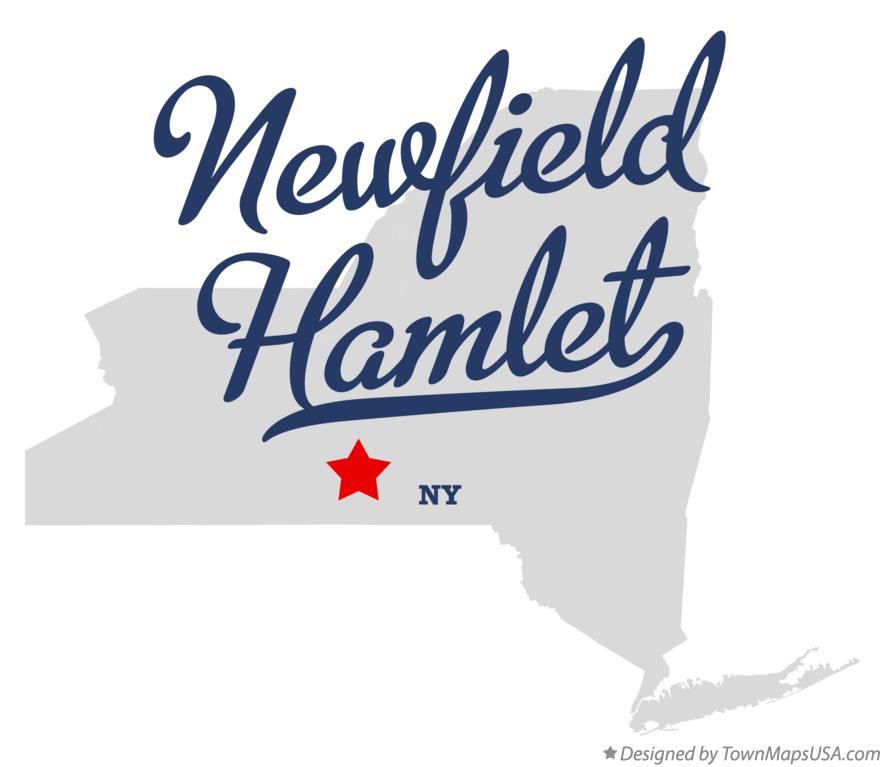 Map of Newfield Hamlet New York NY