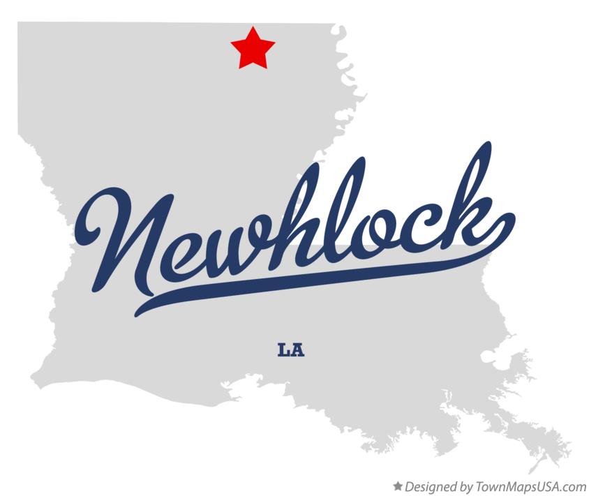 Map of Newhlock Louisiana LA