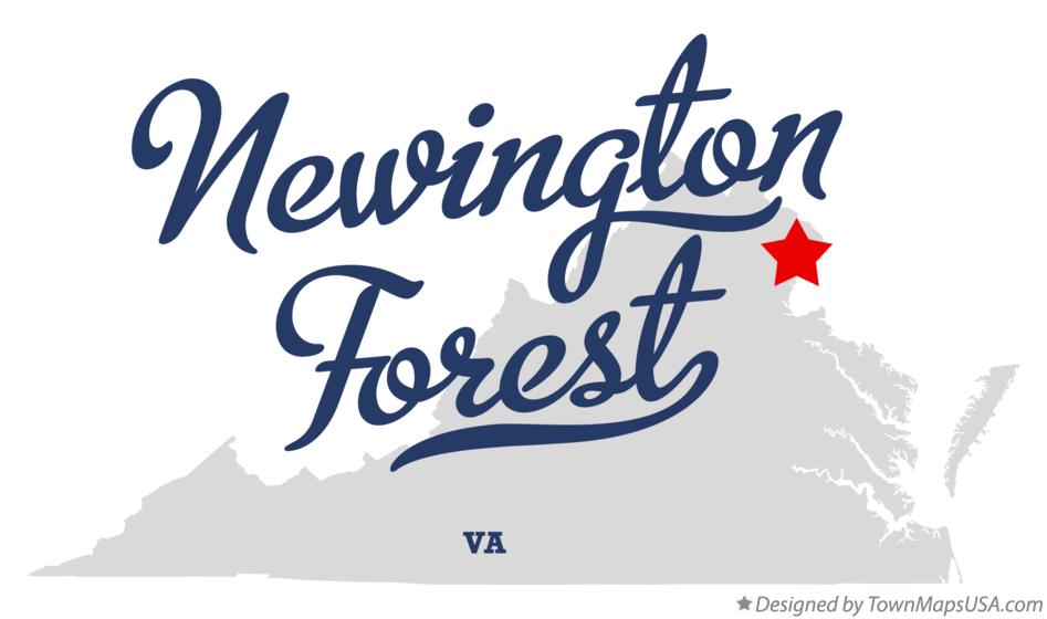 Map of Newington Forest Virginia VA