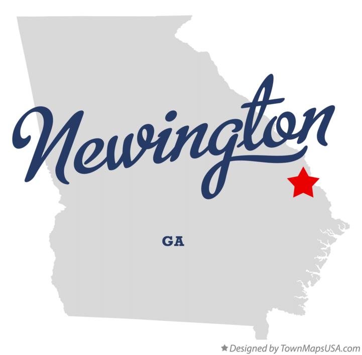 Map of Newington Georgia GA